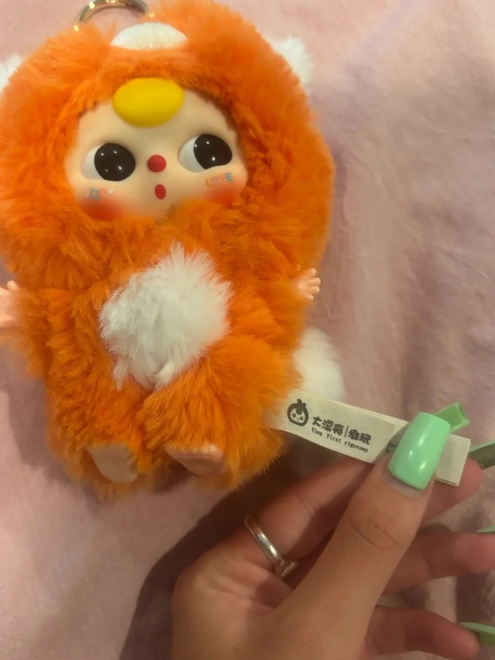 Baby three fox plushy keychain🦊